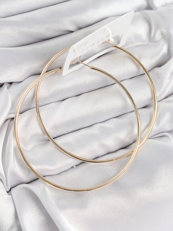 Halka Model Gold Renk Küpe