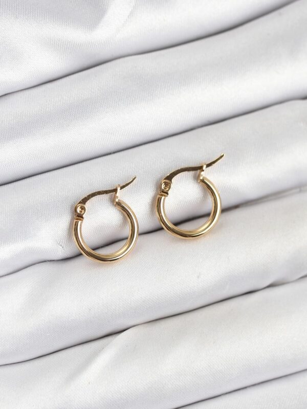 Çelik Gold Renk 12 mm Halka Küpe