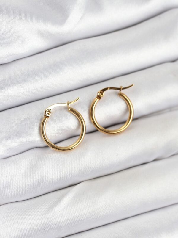 Çelik Gold Renk 15 mm Halka Küpe