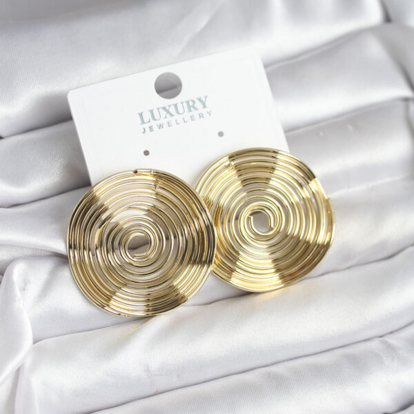 Gold Renk Circle Model Küpe