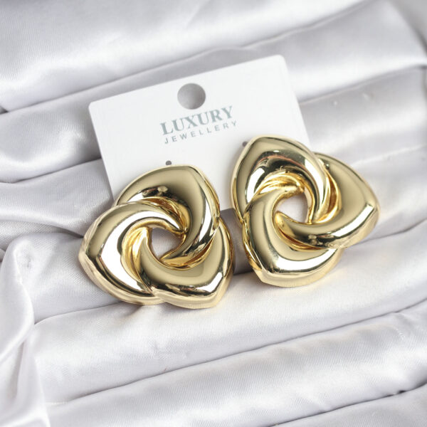 Gold Renk Geometrik Vintage Küpe