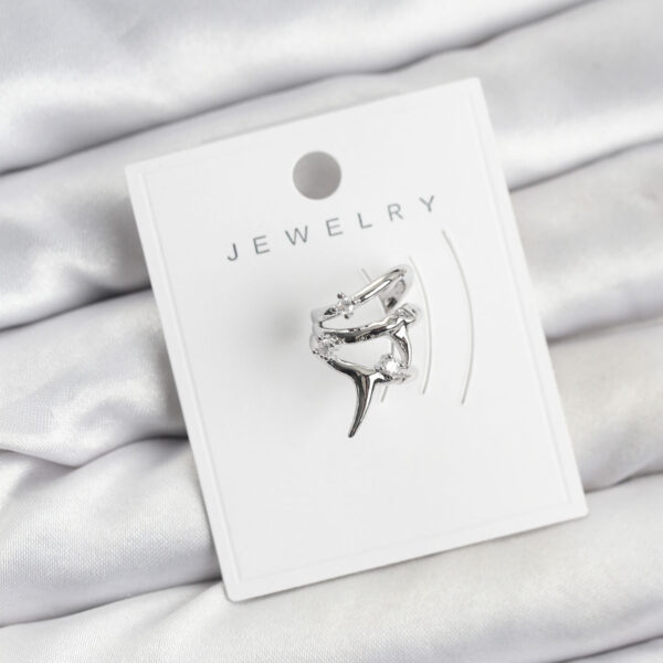 Gümüş Renk Diken Model Kıkırdak Earcuff Küpe