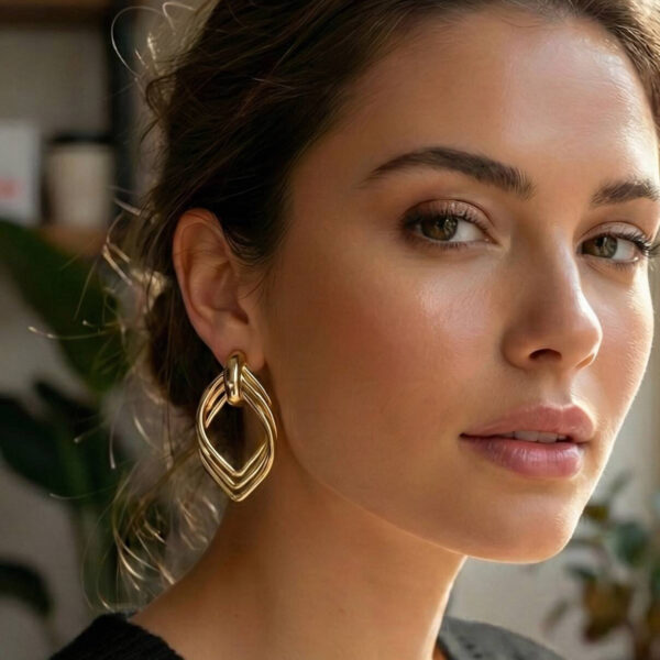 Vintage Gold Renk Küpe