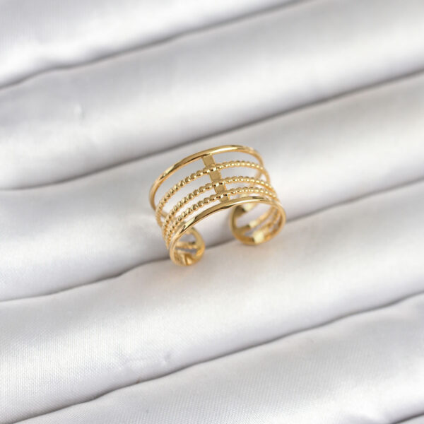 Çelik Gold Renk Vintage Model Yüzük