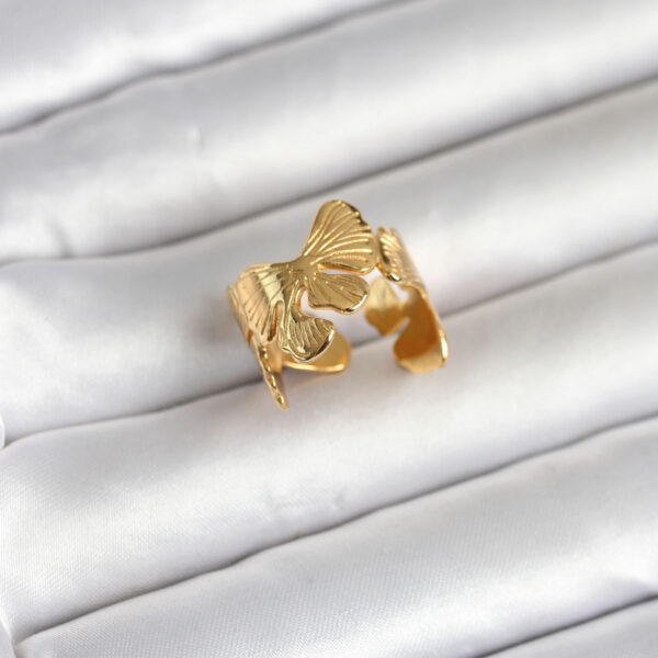 Çelik Gold Renk Lotus Model Yüzük