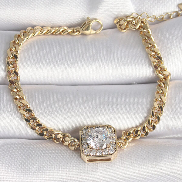 Gold Renk Kare Zirkon Taşlı Xuping Exclusive VIP Seri Bileklik