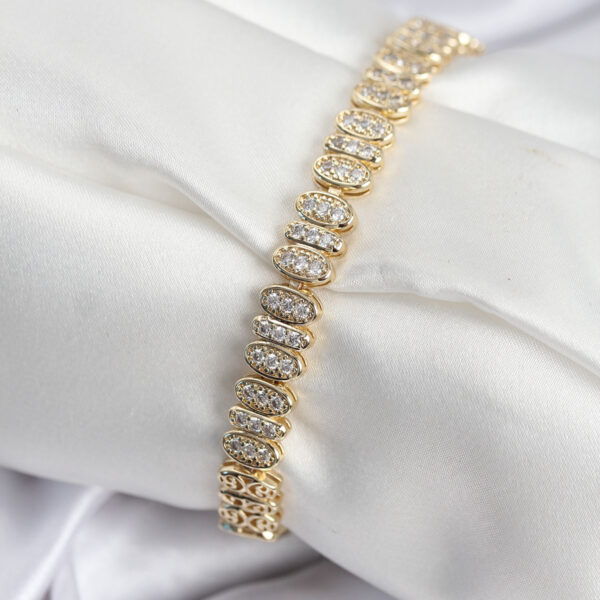 VIP Seri Gold Renk Oval Sıralı Bileklik
