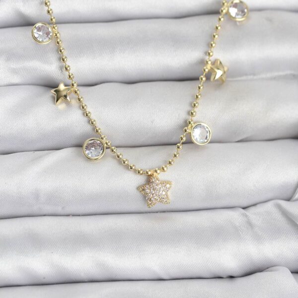 Gold Renk Yıldız Model Kolye