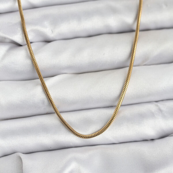 Çelik Zincir Gold Renk 60 cm Yılan Zincir Kolye