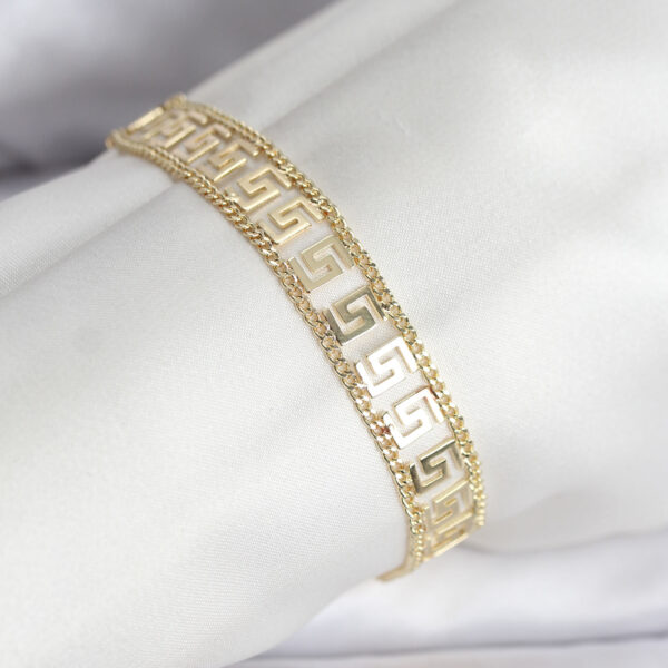 Çelik Gold Renk Labirent Model Bileklik