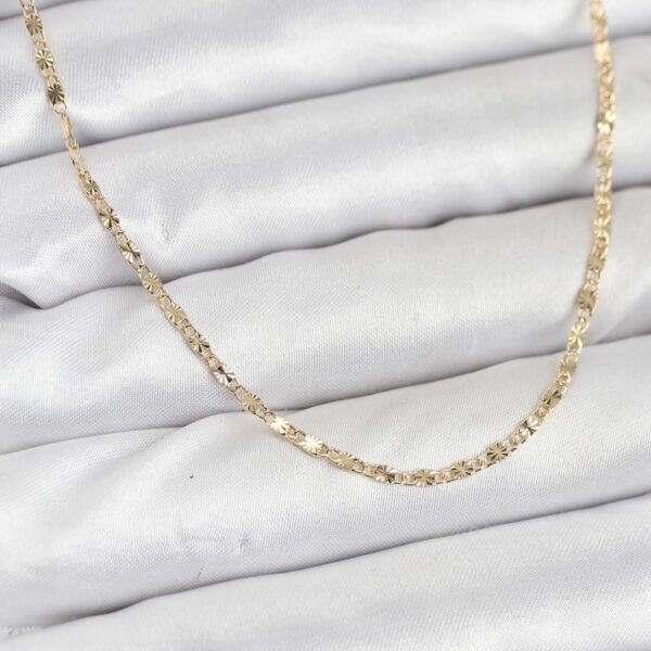 Gold Renk Lazer İnce Zincirli Kolye