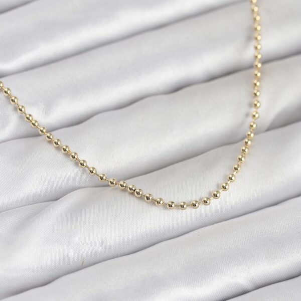 Gold Renk Top Zincirli Model 60 cm Kolye