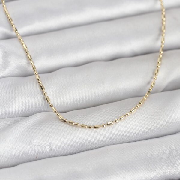 Gold Renk Zincirli 60 cm Kolye