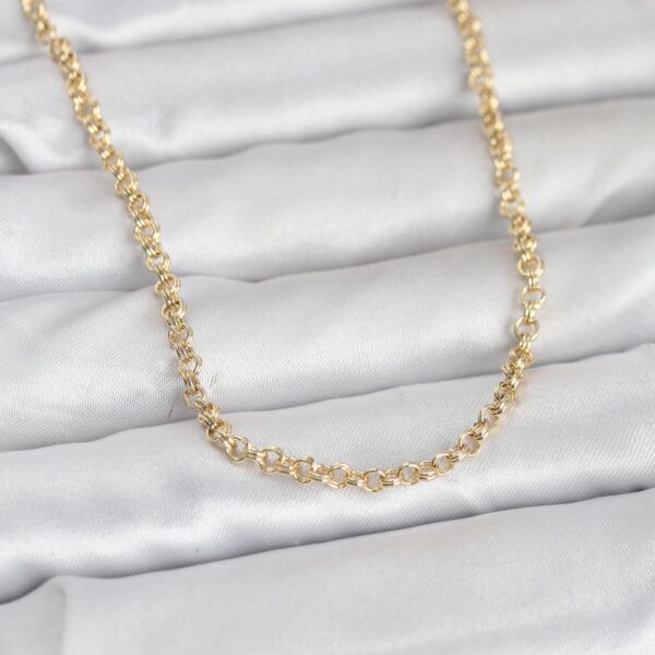 Gold Renk Halka Zincir Model 60 cm Kolye