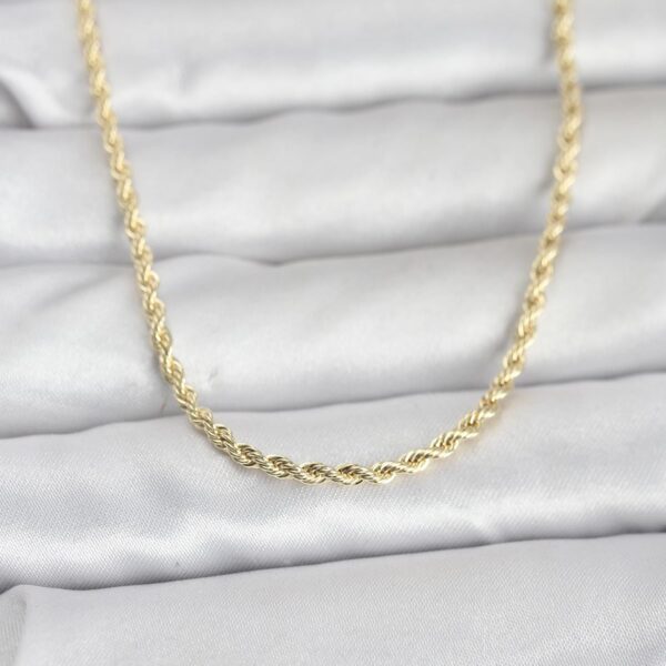 Gold Renk Burgu Model Zincirli 60 cm Kolye