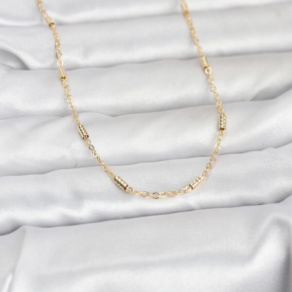 Gold Renk Bar Zincir Model 60 cm Kolye