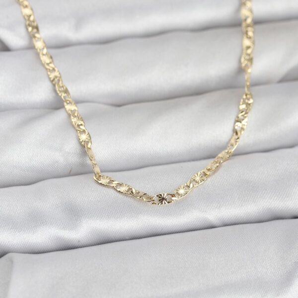 Gold Renk Lazer Zincirli Model 60 cm Kolye