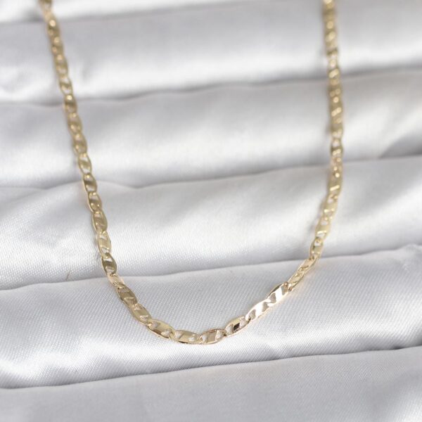 Gold Renk Yassı Zincir Model 60 cm Kolye