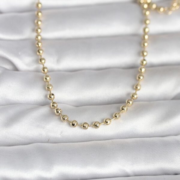 Gold Renk Top Zincirli Model 60 cm Kolye