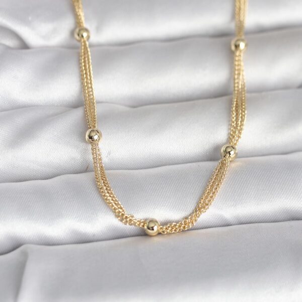Gold Renk Topçuk Model 60 cm Kolye