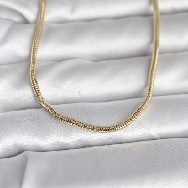 Gold Renk Yılan Zincir Model 60 cm Kolye