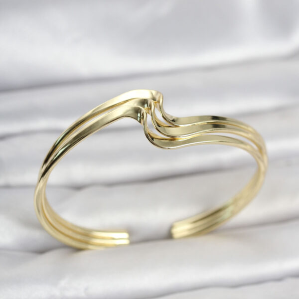 Zikzak Model Gold Renk Bileklik