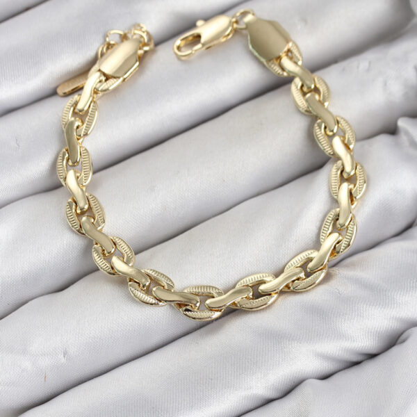 Kalın Zincir Model Gold Renk Bileklik