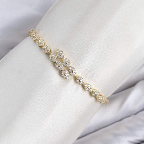 Damla Model Zirkon Taşlı VIP Seri Gold Renk Bileklik