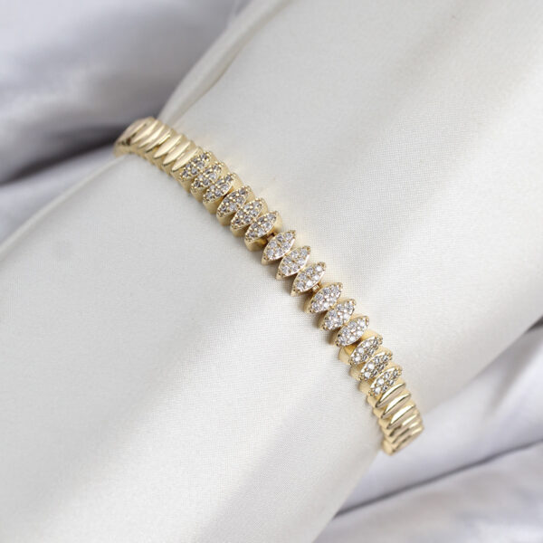 Arpa Model Zirkon Taşlı VIP Seri Gold Renk Bileklik
