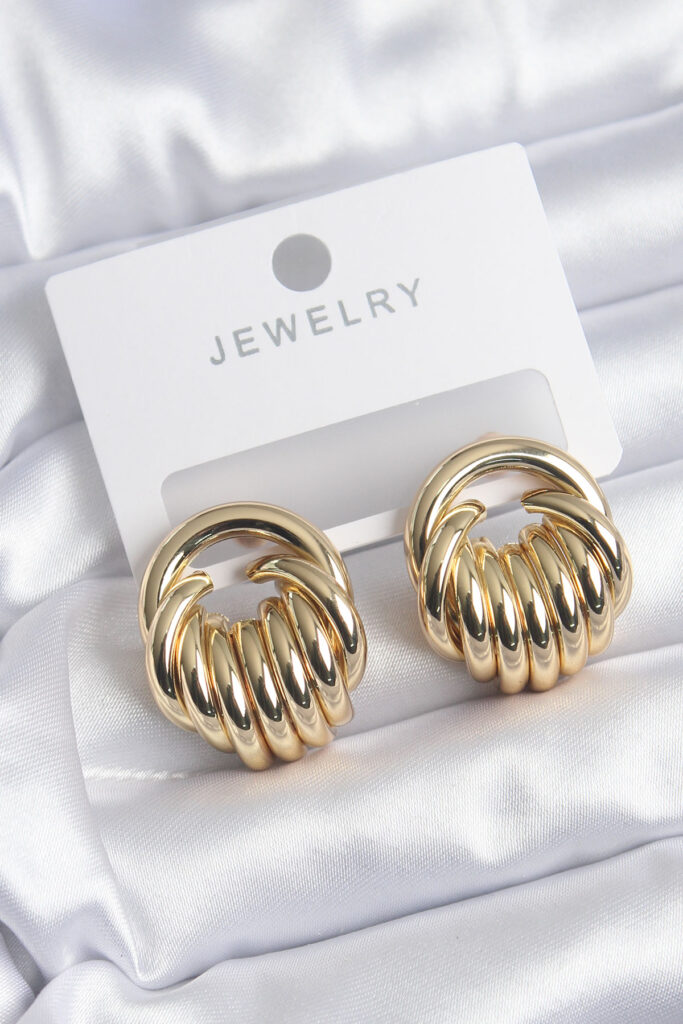 Gold Renk Sarmal Model Küpe