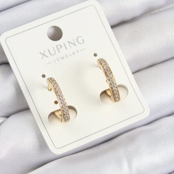 Xuping Zirkon Taşlı I Model Gold Renk Küpe