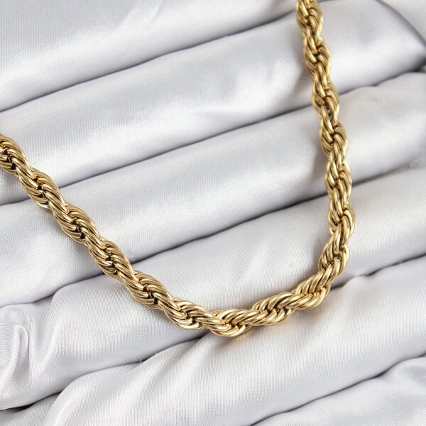 Çelik Burgu Model Gold Renk Kolye