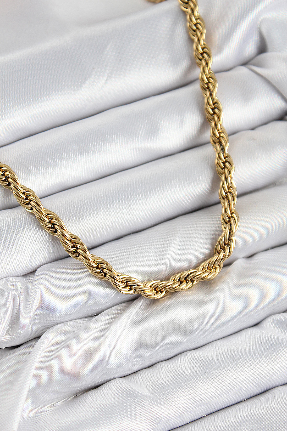 Çelik Burgu Model Gold Renk Kolye