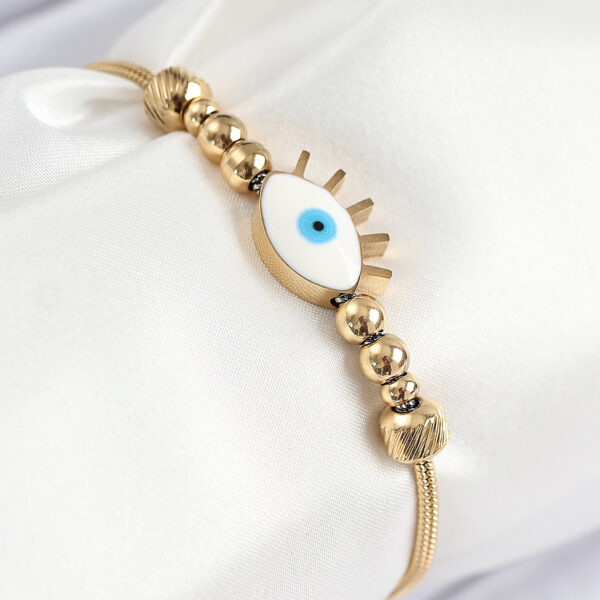 Çelik Göz Charm Model Gold Renk Bileklik