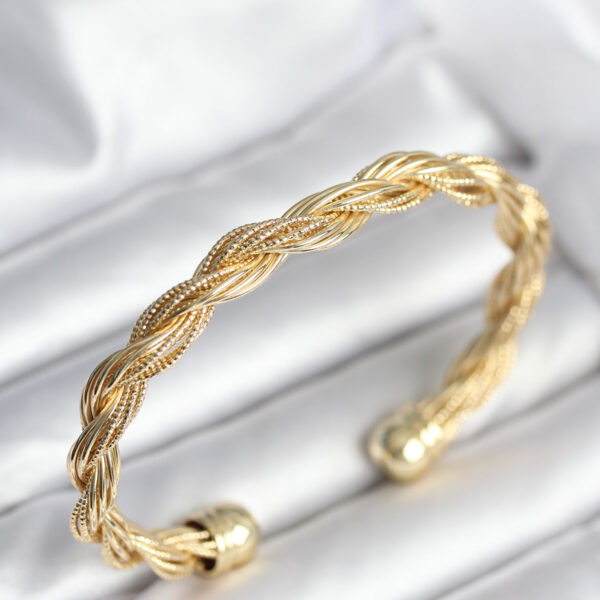 Burgu Zincir Model Gold Renk Vintage Bileklik