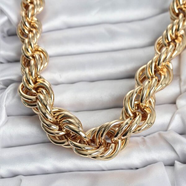 Gold Renk Sarmal Halat Model Kolye