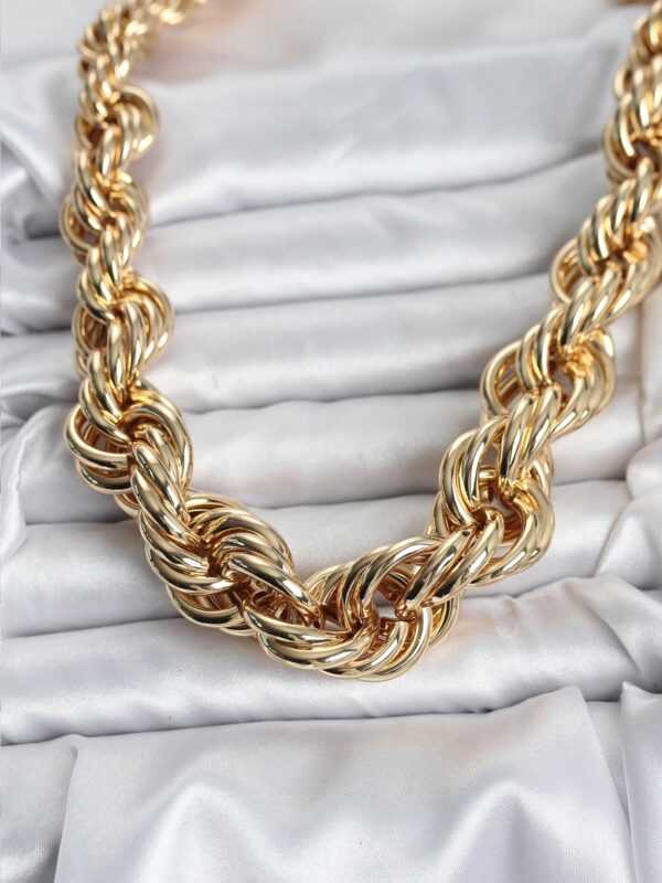 Gold Renk Sarmal Halat Model Kolye