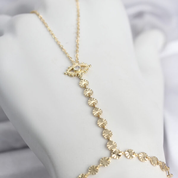 Gold Renk Zirkon Taşlı Göz Model Şahmeran