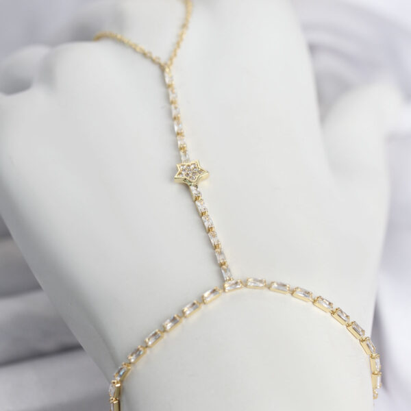 Gold Renk Zirkon Taşlı Yıldız Model Şahmeran
