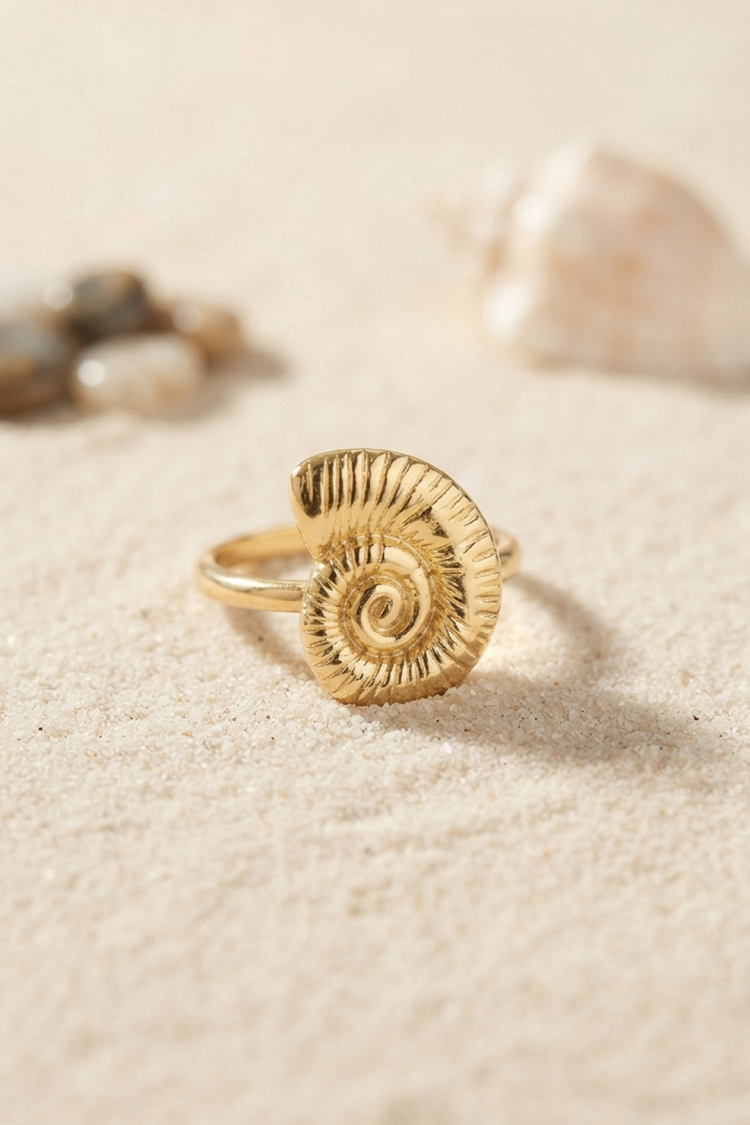 Nautilus Tasarım Gold Renk Yüzük