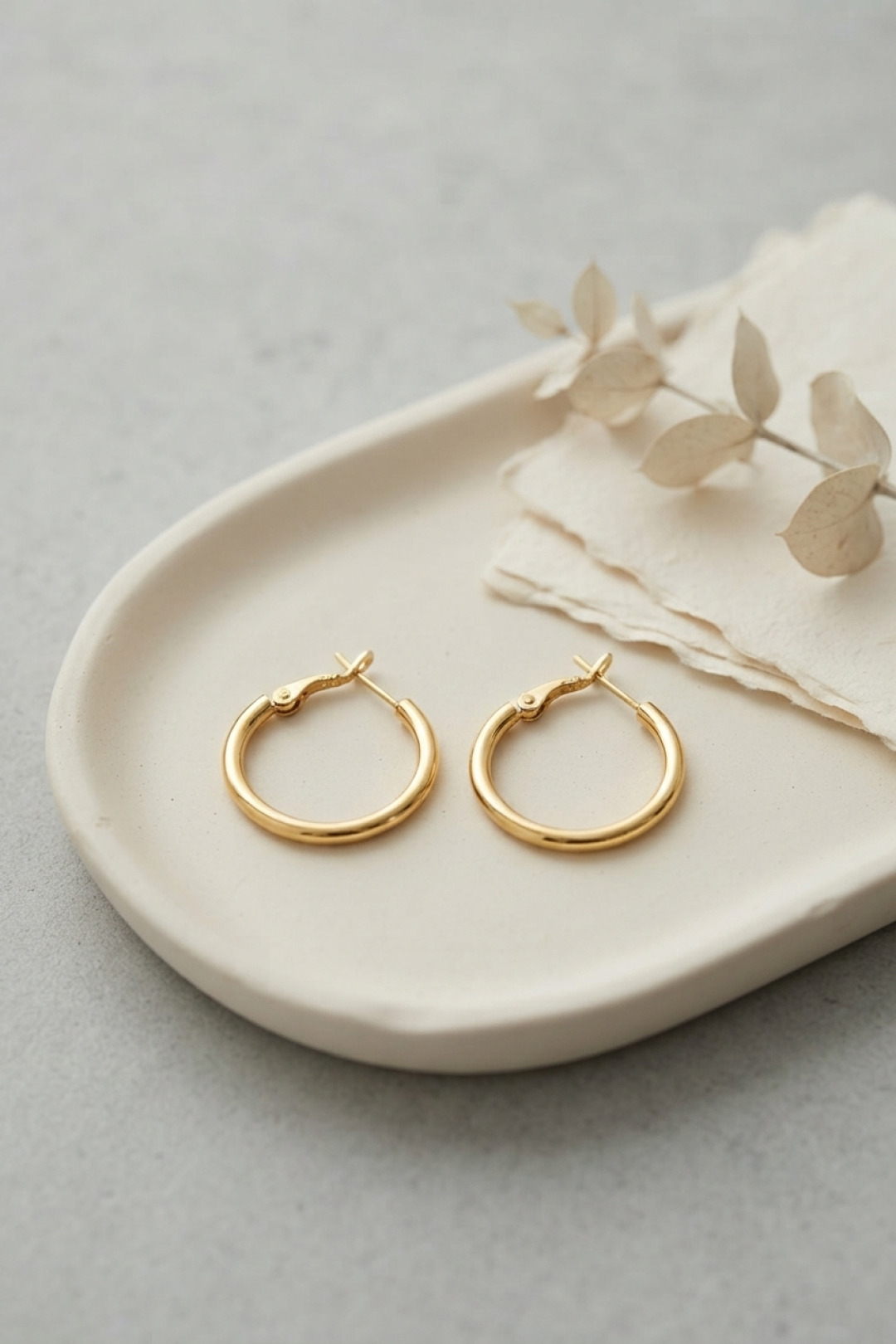 Çelik Gold Renk 22 mm Halka Küpe