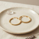 Çelik Gold Renk 28 mm Halka Küpe