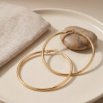 Çelik Gold Renk 56 mm Halka Küpe