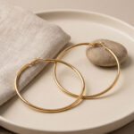 Çelik Gold Renk 66 mm Halka Küpe