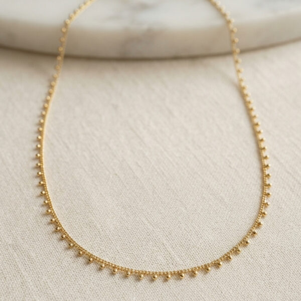 Gold Renk Topçcuk Model 60 cm Kolye