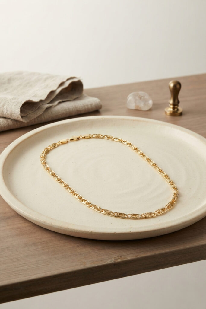 Yay Model Gold Renk 50 cm Kolye