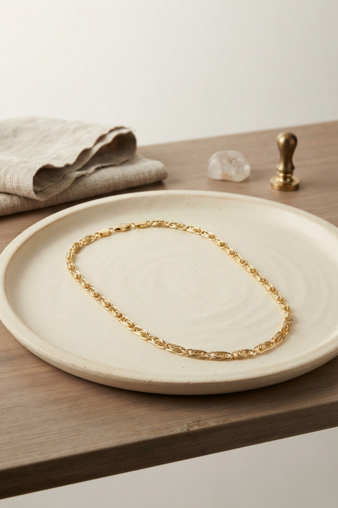 Yay Model Gold Renk 50 cm Kolye