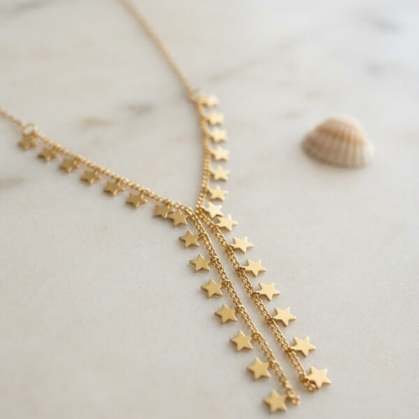 Gold Yıldız Model Kolye