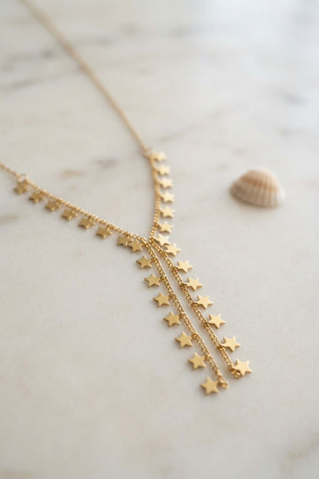 Gold Yıldız Model Kolye