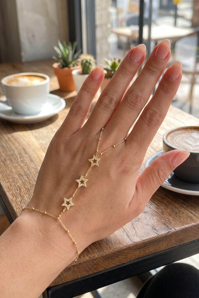 Gold Renk Zirkon Taşlı Yıldız Model Şahmeran